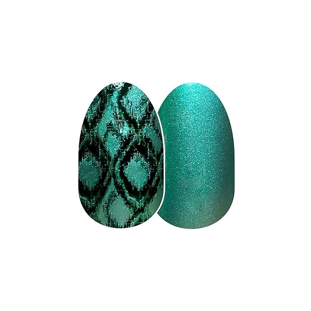 Color Street SNAKE MY DAY Snake Skin Print Green Shimmer Nail Strips Set